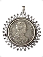 1780
Silver
Marie Theresa Thaler Set In Mount
