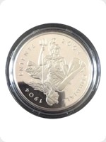 2004
Silver
2004 &pound;5 Silver Proof Piedfort - Entente Cordiale
