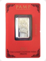 2012
Silver
Pamp Suisse Silver Lunar Dragon Bar
