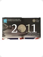 2011
Cupronickel
2011 UK Countdown To London 2012 &pound;5 BU Pack

