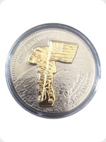 2009
Cupronickel
Tuvulu 50 Cents CuNi 40th Anniversay Landing On The Moon
