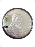 2008
Silver
Cook Islands $25 Proof History Of The Royal Family - Queen Elizabeth I
