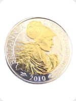 2010
Silver
Britannia &pound;2 Silver Bullion Gold Silhouette
