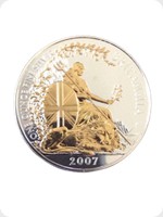 2007
Silver
Britannia &pound;2 Silver Bullion Gold Silhouette
