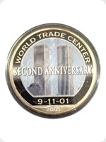 2003
Silver
US Eagle Silver Bullion Colorised WTC 9/11 - 2nd Anniversay
