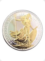 2014
Silver
Britannia &pound;2 Silver Bullion Gold Silhouette
