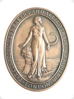 1932
Bronze
Confectioners, Bakers And Allied Trades Exhibition, London  Medal

