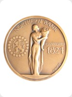1976
Bronze
Northern Bank Medal To Commemorate Opening Of Head Office
