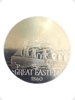 1970
Cupronickel
Les Grands Transatlantique 1of12 - Great Eastern 1860
