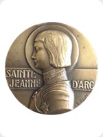 1930
Bronze
Saint Jeanne D'Arc Medal
