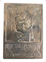 1973
Copper
Israel's 25th Anniversary Plaque
