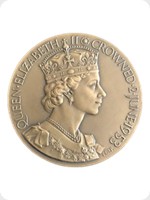 1953
Bronze
Queen Elizabeth II Coronation Uniface Medal
