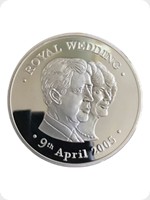 2005
Silver
Britannia - Royal Wedding 9th April 2005 'Charles & Camilla'
