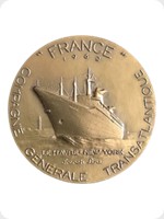 1970
Bronze
Compagnie Generale Transatlantique FRANCE 1962
