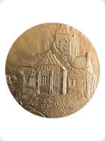 1978
Gilt Bronze
Vincent Van Gogh Art Medal - The Church At Auvers
