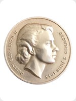 1953
Copper
Queen Elizabeth II Coronation Uniface Medal
