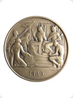 1986
Bronze
500th Anniversary Of Columbus First Audience With Queen Isabella
