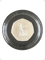 2019
Silver
50 Years of the 50p 2019 UK 50p Silver Proof Piedfort Coin
