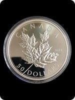 2014
Silver
Canadiam Maple Silver Proof - Maple Leaves
